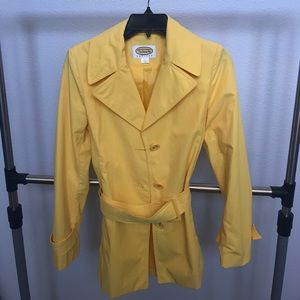 Yellow trench coat